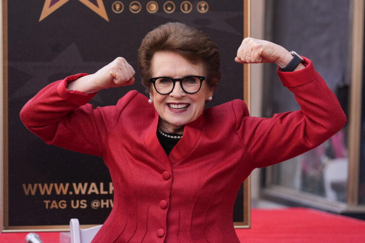 Billie Jean King immortalized in bronze with star on Hollywood Walk of Fame